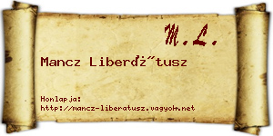 Mancz Liberátusz névjegykártya